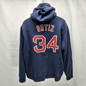 Nike Men's Boston Red Sox David Ortiz #34 Club Pullover Hoodie Navy Blue MLB XL